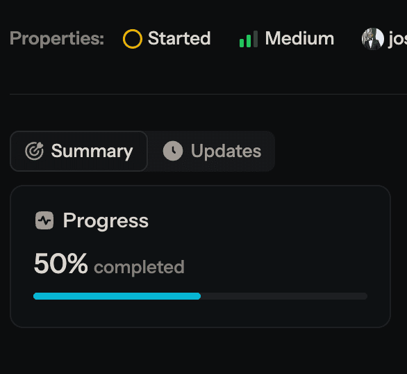 Progress tracking